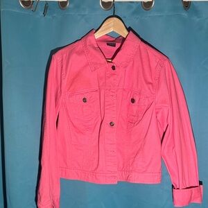 Faded Glory Vibrant Pink Jean Jacket